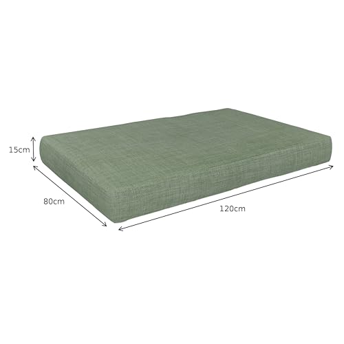POKAR Bezüge für Palettenkissen Palettenauflagen Palettenmöbel Palettensofa, Sitzkissen 120x80, Grün