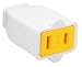 Legrand - Pass & Seymour SA155WCC10 Residential Straight Blade Connector 15-Amp 125-volt Two Pole Two Wire, White