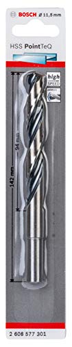 Image of Bosch Professional PointTeQ HSS Twist Drill Bit (for Metal, Reduced Shank, 11.5 x 94 x 142 mm, Accessories for Drill Driver)