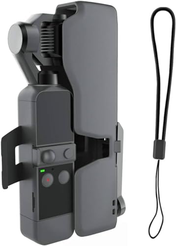 RCstyle Protect Case Compatible with DJI Osmo Pocket 2 with Extra Spare TF Card Slot Portable Hard OSMO Pocket 2 Carrying Case Storage Box with Lanyard Plastic Holder Storage Protector Cover