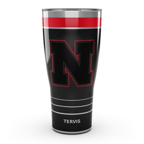 Tervis Traveler Nebraska Cornhuskers - Night Game Triple Insulated Tumbler Travel Cup Keeps Drinks Cold & Hot, 30oz, Stainless Steel
