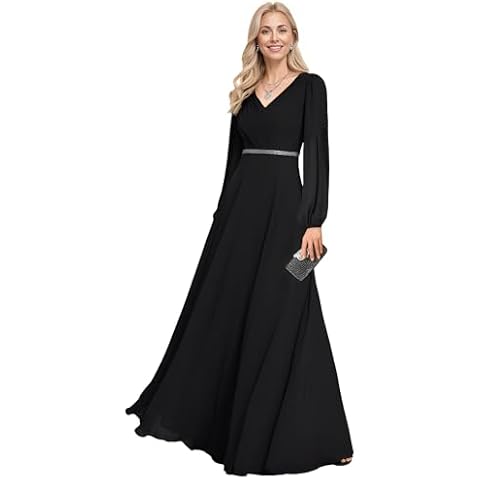 Ever-Pretty Long Sleeve V Neck Dress Cover