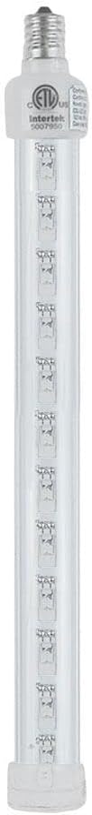 Novelty Lights Meteor Shower Lights, 12 Inch Pure White LED Cascading Starfall Icicle Tubes, Pack of 5, UL Listed, Durable Polycarbonate Lens, E17/C9 Standard Base, 120V, Indoor/Outdoor