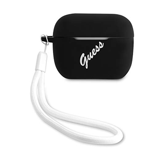 Guess Coque de Protection Vintage en Silicone pour AirPods Pro GUACAPLSVSBW Noir et Blanc