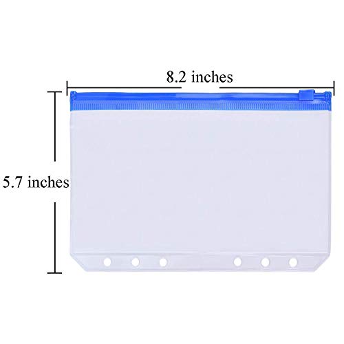 Antner A5 Pu Leather Binder (Light Green) Bundle | 12Pcs A5 Size Binder Pockets Multicolor Zipper #TOP1