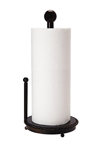 Gourmet Basics By Mikasa Rope Paper Towel Holder, 14 Inches, Antique Black #TOP1