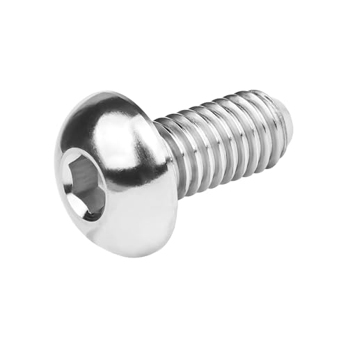 Image of Titanium Bolt M4x6 8 10 12 15 20mm Hex Head Screws for Bicycle Pack of 4 (Silver, M4x8mm)