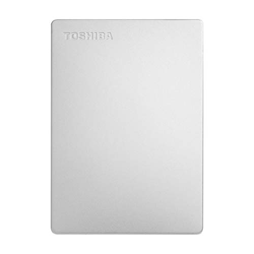Image of Toshiba Canvio Slim 2TB Portable External HDD - USB 3.0 for PC Laptop Windows and Mac, 3 Years Warranty, External Hard Drive - Silver