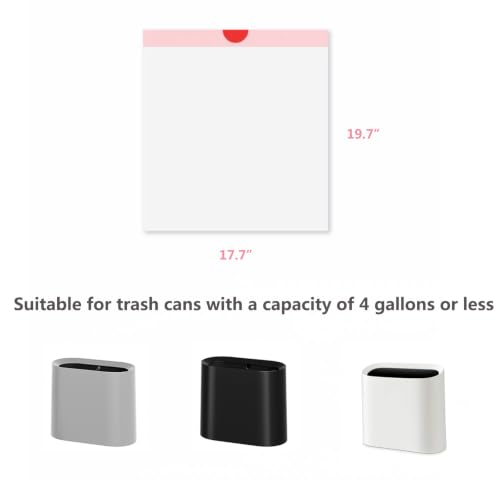 Image of Trash Bags for Bins Up to 4 Gallons,White Small Trash Bags,100 Total