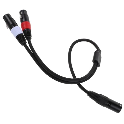 PAMINGONO Câble Audio Xlr en Y 05 M – Répartiteur Microphone Symétrique 5 Broches Mâle vers Double 3 Broches Femelles – Cordon Micro Scène Compatible PC et Amplificateur