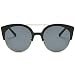 SojoS Womens Retro Vintage Half Metal Frame Cateye Sunglasses SJ2035 With Black Frame/Grey Lens