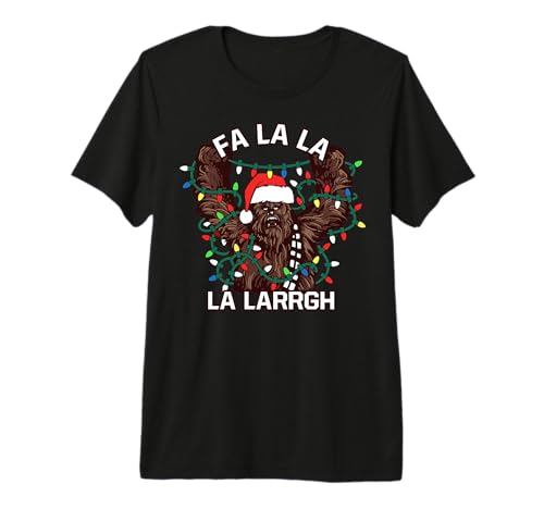 T-shirt Star Wars Chewie haut de gamme avec impression durable de Noël