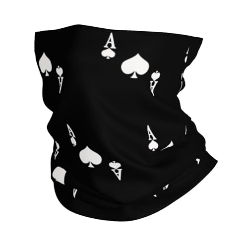 Ace of Spades Poker Neck Gaiters Face Masks Scarves Sun Protection Balaclavas Headbands Unisex