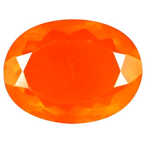 4.08 ct Remarkable Oval(14.86 x 11.15 mm) Heated Orange Fire Opal Loose Gemstone