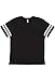 LAT Adult Unisex Fine Jersey Crew Neck Short Sleeve Football Tee (6937) Black/White, L