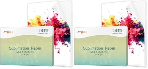 Image of HTVRONT Sublimation Paper 11x17 Inch - 120 Sheets Easy to Transfer Sublimation Paper for T-Shirts, Tumblers, Mugs (A3) (Pack of 2)