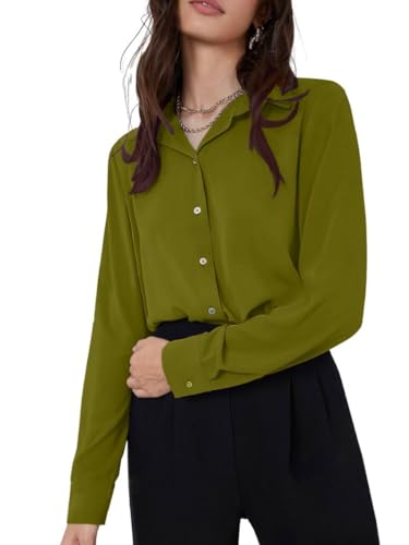 Image of GRECIILOOKS Women's Oversized Fit Rayon Crop Top Shirt | Comfortable Rich Korean Button Down | Workwear Top for Office & Casual Outfit