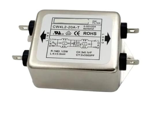 Filtro de potencia de doble sección CW4L2-20A-T para eliminar zumbidos en audio