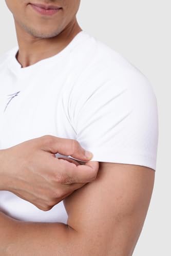 Image of FUAARK Grain Men's Slim Fit Heavyweight Stretchable Raglan Sleeves Gym & Workout Tshirt