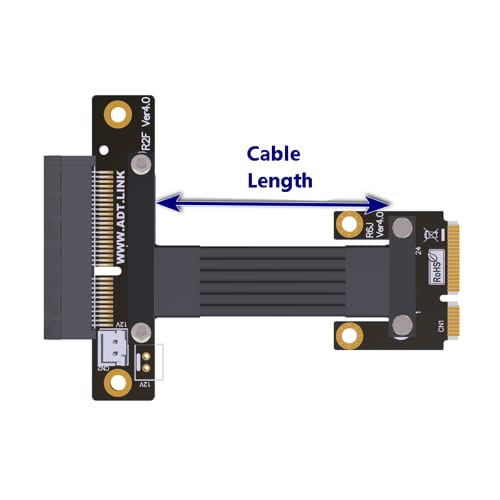 Adaptador Mini PCIe a PCIe X4 compatible con PCIE 4.0 cable flexible R62JF 4.0 4