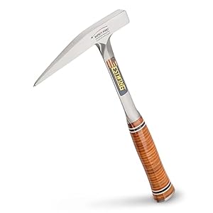ESTWING Rock Pick – 13 oz Geological Hammer with Smooth Face & Genuine Leather Grip – E13P