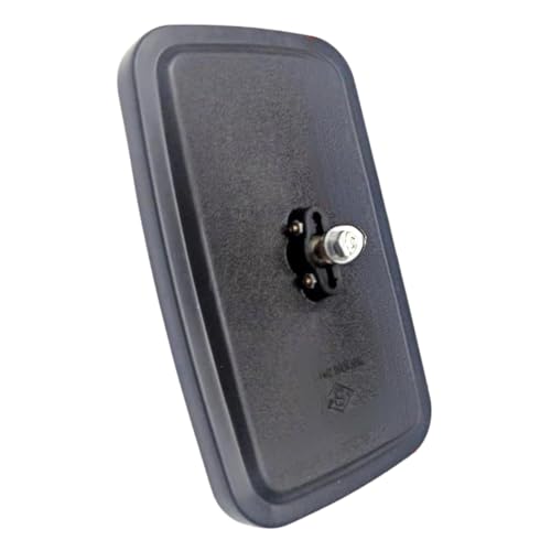 karim サイドミラー 大型 バックミラー カーブミラー 黒 スクエア型 角型 フォークリフト トラクター 農機 重機 建機 トラック 鏡 汎用 360度回転 (1個(単品))