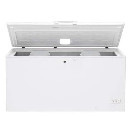 GE FCM16DLWW 65 Inch Freezer with 15.7 cu. ft. Capacity, White Door, Manual Defrost, Energy Star Certified, in White