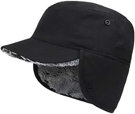Gisdanchz Unisex Winter Cap with Ear Flaps - Lined with Faux Fur