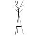 homcom Appendiabiti Attaccapanni da Terra Verticale Moderno per Ingresso Nero 45x45x180cm