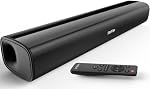 Saiyin 40W Petite barre de son 17 système compact surround TV Barre de son, entrées auxiliaires optiques Bluetooth pour TV/PC/Gaming/Projecteurs