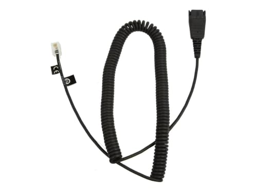 Cable Jabra QD a RJ10 negro de 0.5m para auriculares de oficina