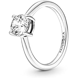 Anillo Pandora Amor Entrelazado Pandora - , Anillo Plata esterlina circonita Mujer, Plateado, 190052C01-56