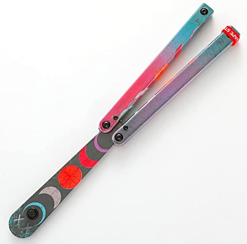 KEEDAS Folding Printed Patterns Plastic Tool, Integral Channel Handle, Ultra-Lightweight Durable, Best Balance & Inertia, Great for Beginners (Lunar eclipse) (‎T102)