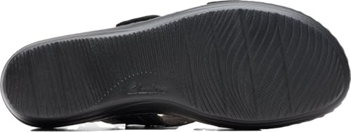 Clarks Collection Women's Merliah Raelyn Slide Sandal, Black Leather, 9.5 Medium US by Clarks - Image 3