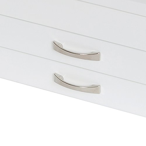 Mele & Co. Liza Glass Top Wooden Jewelry Box (White) #TOP2