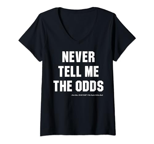 T-shirt Star Wars Han Solo femme col v noir vêtement de science-fiction imprimé
