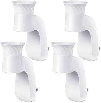 4 Pack Wall Fragrance Plug in Compatible with Bath and Body Works WallFlower Fragrances, ETL Certified, Rotatable, Precise Scent Control Fragrance Diffuser Plug for Home, Office (White)