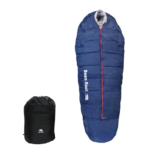 【美品】　Bears Rock ブラック マミー型寝袋 Bears Rock 寝袋 冬用 -34度 マミー型 最強 ふっくらと包み込ま