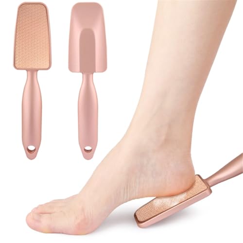 Nano Glass Foot File Callus Remover, oot Scrubber and Heel Scraper for Dead Skin Removal, Foot Buffer Pedicure Tool, Perfect for Men and Women, Get Soft, Smooth Foot (Rose-Gold)
