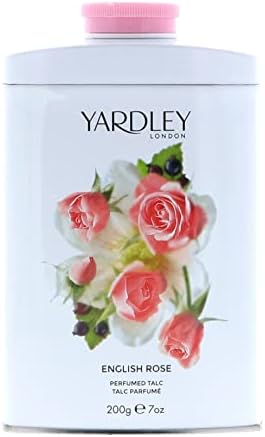 Yardley London Scented Talc Powder, English Rose Scent, 7 Oz/ 200 g
