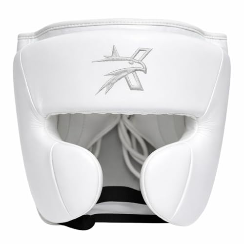 WAR Crown Boxing Headgear Open Face Cheek Protection, Grain
