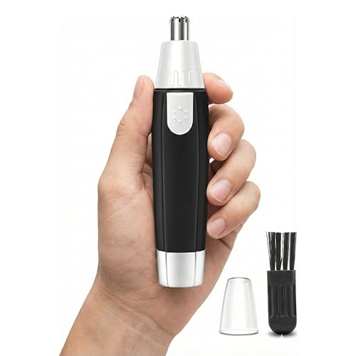 Image of 3-in-1 Electric Nose & Ear Hair Trimmer for Men & Women, Dual-Edge Blades Painless Nose, Ear & Eyebrow Hair Remover, Flawless Electronic Grooming Tool