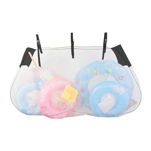 Réseau de stockage de filet de braquage pour garçons de natation de piscine pour garçons à la piscine, organisateur polyvalent en tissu de filet de piscine | Stume de stockage de jeux, Noir , Fare