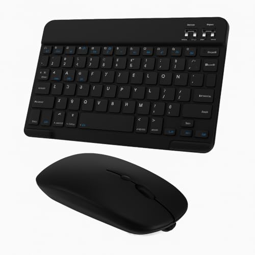 Combo de teclado e mouse Bluetooth ultrafino, portátil, recarregá...