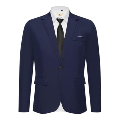 Men's Regular Fit Blazer Modern Business Jacket Cover
