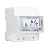 GLOBALHUT Single Phase Energy Meter With WiFi Control LCD Display, Electric Power Usage Monitor Smart Digital Meter 100A AC 220V 110V