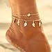 Produktbild Niedliches Boho-Fußkettchen mit Blatt-Anhänger, Fußkette für Damen und Mädchen