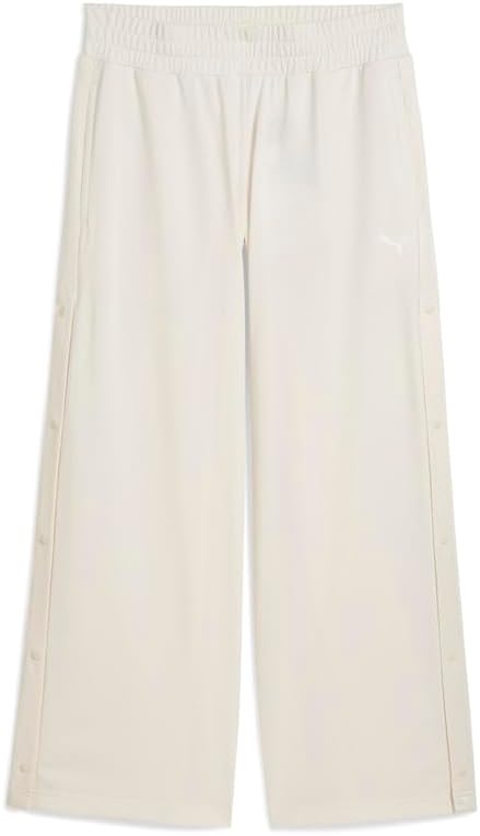 PUMA Womens Wardrobe Essentials Low Rise Popper Pants Casual - White