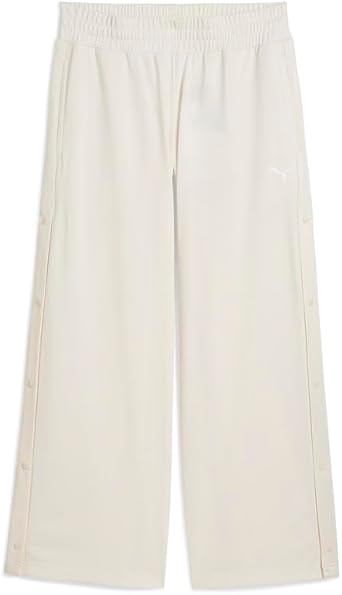 PUMA Womens Wardrobe Essentials Low Rise Popper Pants Casual - White