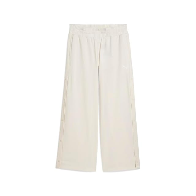 PUMA Womens Wardrobe Essentials Low Rise Popper Pants Casual - White - Size XS